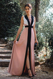 spandex-contrast-color-prom-evening-gown-with-slit-front