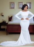 spandex-white-mermaid-wedding-gowns-long-sleeves-2