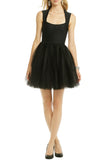 square-neck-black-short-homecoming-party-dress-with-tulle-skirt