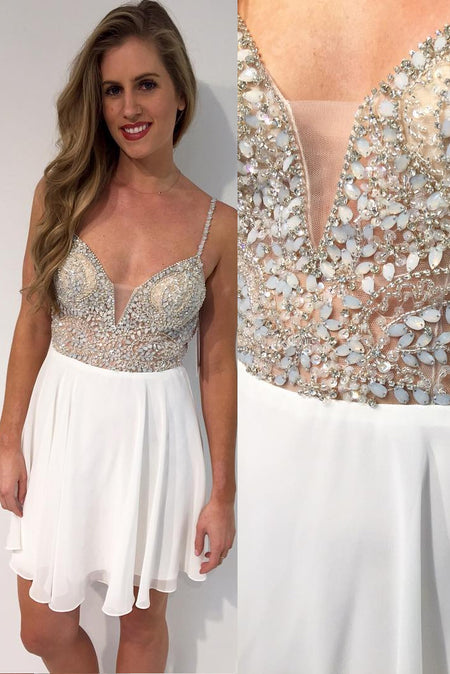 Champagne Homecoming Dresses with Tiered Skirt