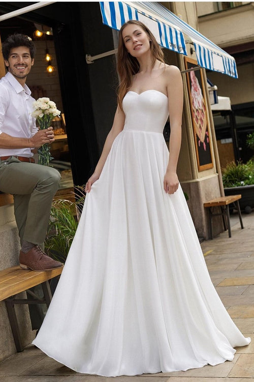 strapless-a-line-bridal-dress-for-beach-wedding