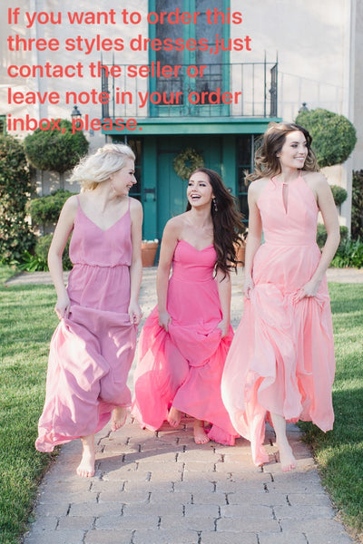 Strapless Chiffon Hot Pink Bridesmaid Dresses 2022