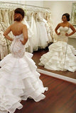 strapless-lace-wedding-gowns-with-mermaid-layers-skirt-1
