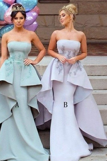 strapless-mermaid-prom-gown-dress-with-appliqued-satin-over-skirt