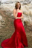 strapless-satin-backless-red-prom-dresses-mermaid-style