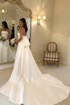 strapless-satin-bride-wedding-dress-with-watteau-train