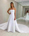 strapless-white-satin-wedding-gown-with-bow-train
