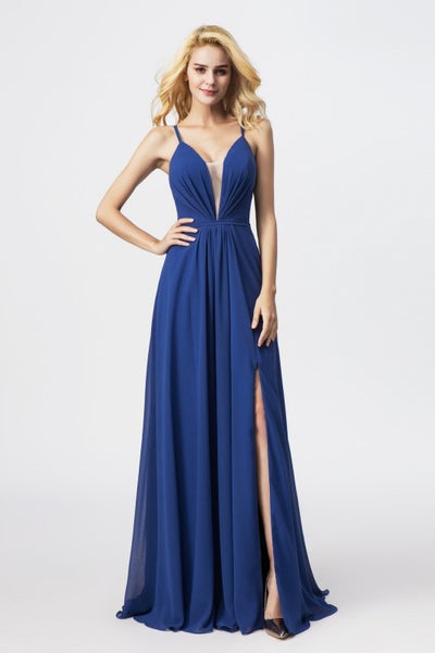 strappy-blue-chiffon-prom-gowns-with-plunging-neckline-2