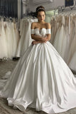 stylish-off-the-shoulder-sleeves-wedding-gown-with-satin-long-train