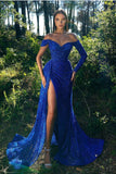 stylish-royal-blue-sequin-prom-dress-with-one-sleeves