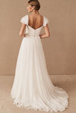 summer-chiffon-wedding-gowns-with-flounced-cap-sleeves-1