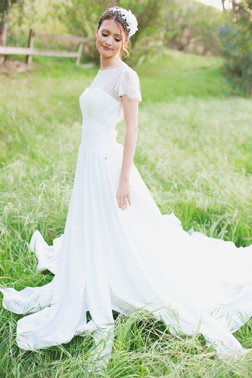 sweet-lace-chiffon-wedding-dresses-with-sleeves