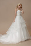 sweet-princess-wedding-dresses-with-rhinestones-sash-2