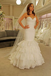 sweetheart-mermaid-lace-wedding-dress-backless-tiered-skirt