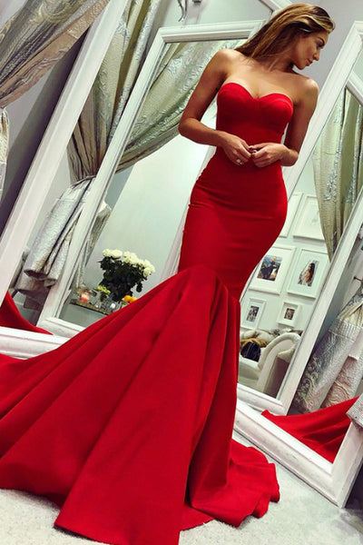 sweetheart-red-mermaid-prom-dress-with-train-satin-backless-gown