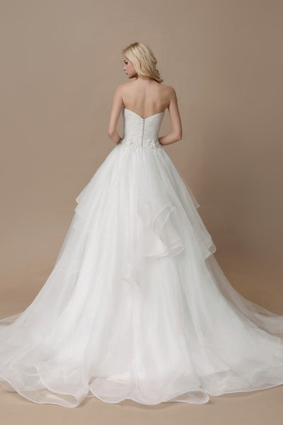 sweetheart-ruffled-tulle-wedding-dresses-with-sash-1