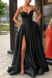 sweetheart-satin-black-prom-evening-gown-with-pockets