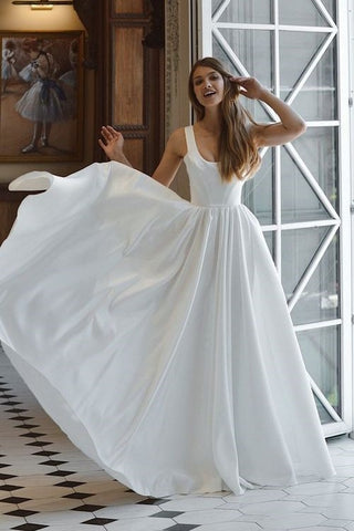 Tank Top Square Neck Bride Dresses Online 2021 – loveangeldress