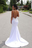 thin-straps-mermaid-wedding-dresses-lace-neckline-1