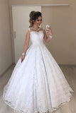 transparent-full-sleeves-lace-wedding-dress-with-beaded-neckline
