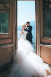 tulle-and-lace-mermaid-wedding-dresses-long-train-1