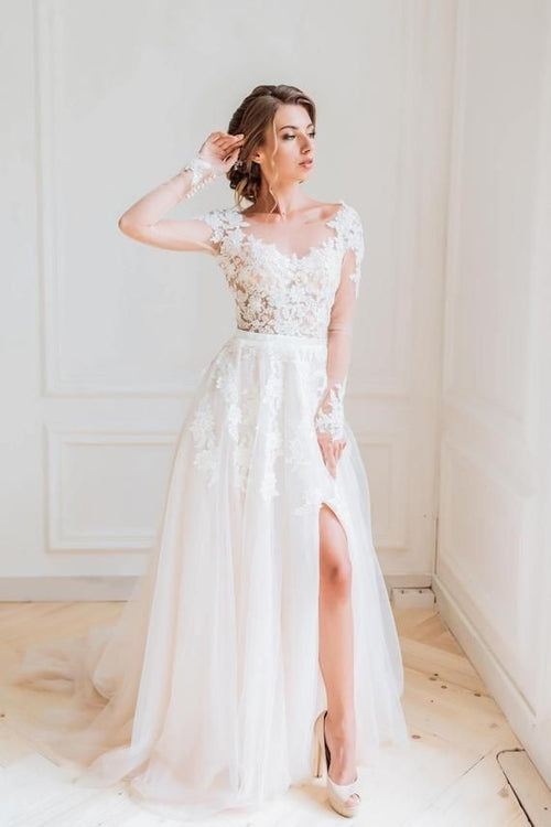 tulle-beach-bridal-gown-with-illusion-long-sleeves