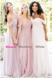 tulle-blush-pink-bridesmaid-dresses-off-the-shoulder-1