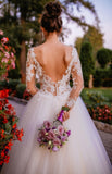 tulle-long-sleeves-bridal-wedding-dress-with-lace-appliques-bodice-1