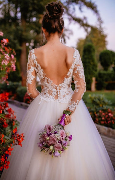 tulle-long-sleeves-bridal-wedding-dress-with-lace-appliques-bodice-1