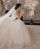 tulle-tied-wedding-dress-with-rhinestones-neckline-2