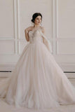 tulle-tied-wedding-dress-with-rhinestones-neckline-3