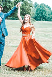 two-piece-orange-prom-dress-with-lace-top