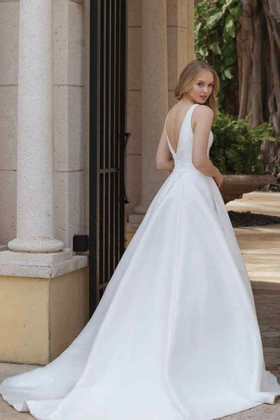 v-neck-chic-satin-wedding-gown-with-pockets-1