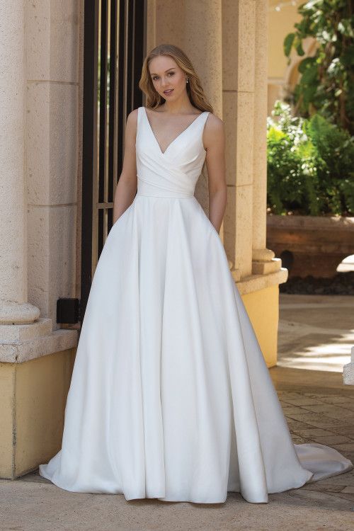 v-neck-chic-satin-wedding-gown-with-pockets