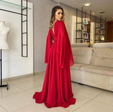 v-neck-red-chiffon-prom-dresses-with-ribbons-1