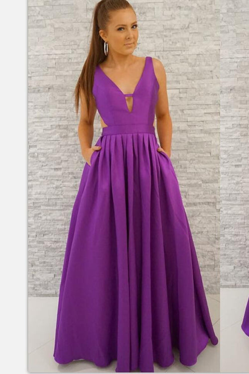 v-neckline-a-line-satin-purple-prom-long-dresses-with-pockets