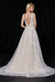 v-neckline-ivory-floral-lace-wedding-dress-with-beaded-belt-1