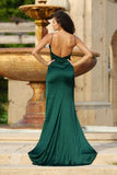 V-neckline Long Prom Gown with High Split Side