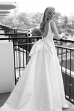 v-neckline-satin-bridal-dresses-with-big-bow-back-1