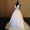 v-neckline-satin-wedding-gowns-with-beading-belt-2
