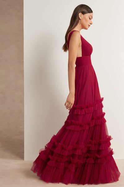    v-neckline-tulle-prom-gown-with-ruffled-skirt-2