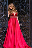 velvet-bodice-elastic-satin-prom-dress-with-stones-belt