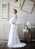 vintage-chiffon-bridal-gown-with-loose-long-sleeves-3