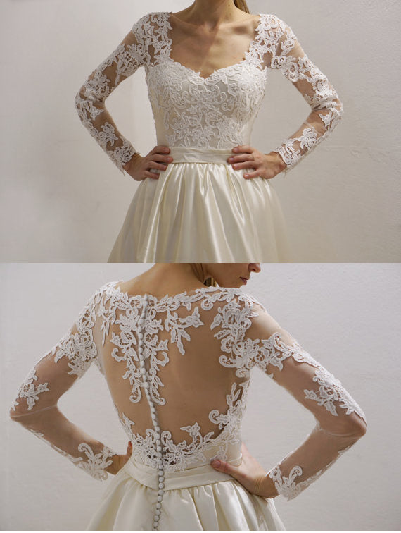 vintage-inspired-satin-bride-wedding-gown-with-lace-long-sleeves-1