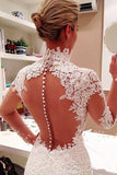 vintage-lace-wedding-dress-with-sheer-long-sleeves-3