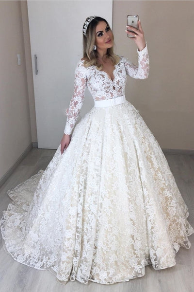 vintage-lace-wedding-dresses-with-full-sleeves