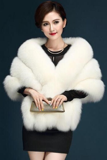 Wedding Fur Shrug Bride Winter Bolero