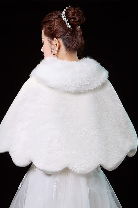 Winter Wedding Coat Bridal Shrug Fur Jacket Wrap