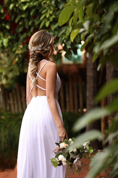white-chiffon-summer-wedding-gown-with-strappy-back-1
