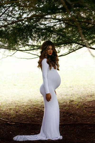 white-spandex-maternity-dresses-with-long-sleeves-3
